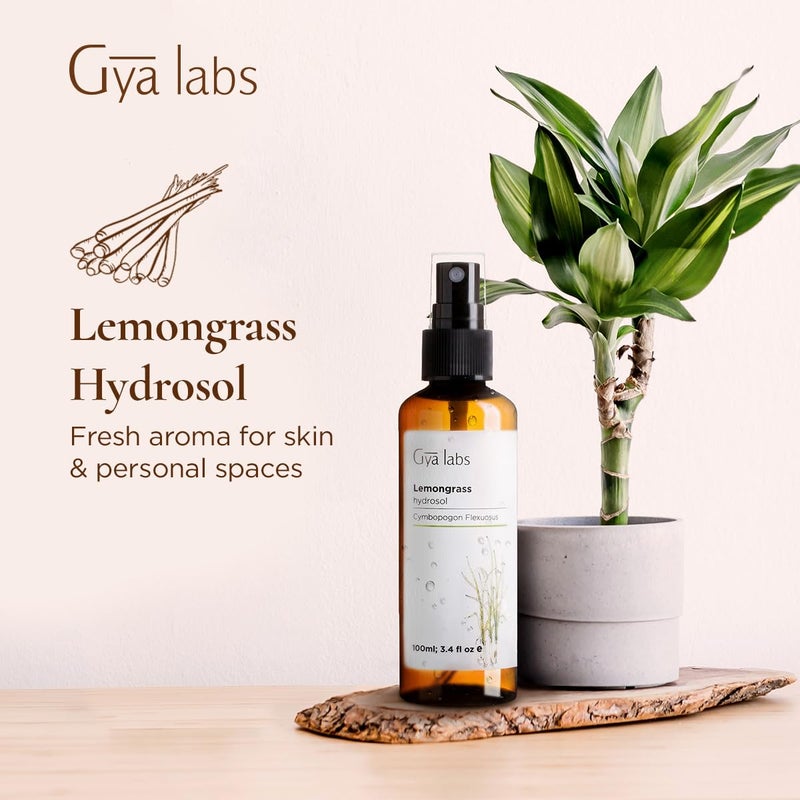 Gya Labs Lemongrass Hydrosol, 3.4 Fl Oz - Lemongrass Spray for Face, Skin, Body, Hair, Outdoor Use, Aromatherapy - Cultivated In Thailand With No Synthetic Additives - Image 3